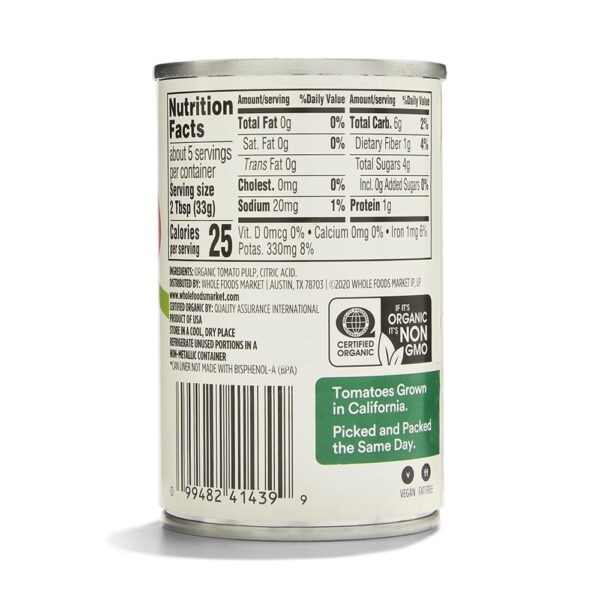 Foods Market Organic Tomato Paste, 6 Ounce - Image 2