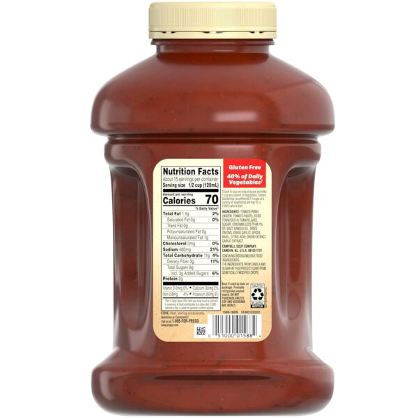 Prego Traditional Pasta Sauce, 67 Grocery Food - Image 3